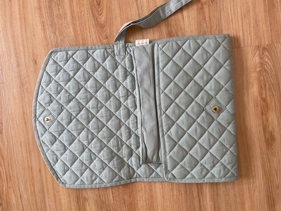 Mushie baby changing pad diaper mat Roman Green, Babies & Kids, Bathing