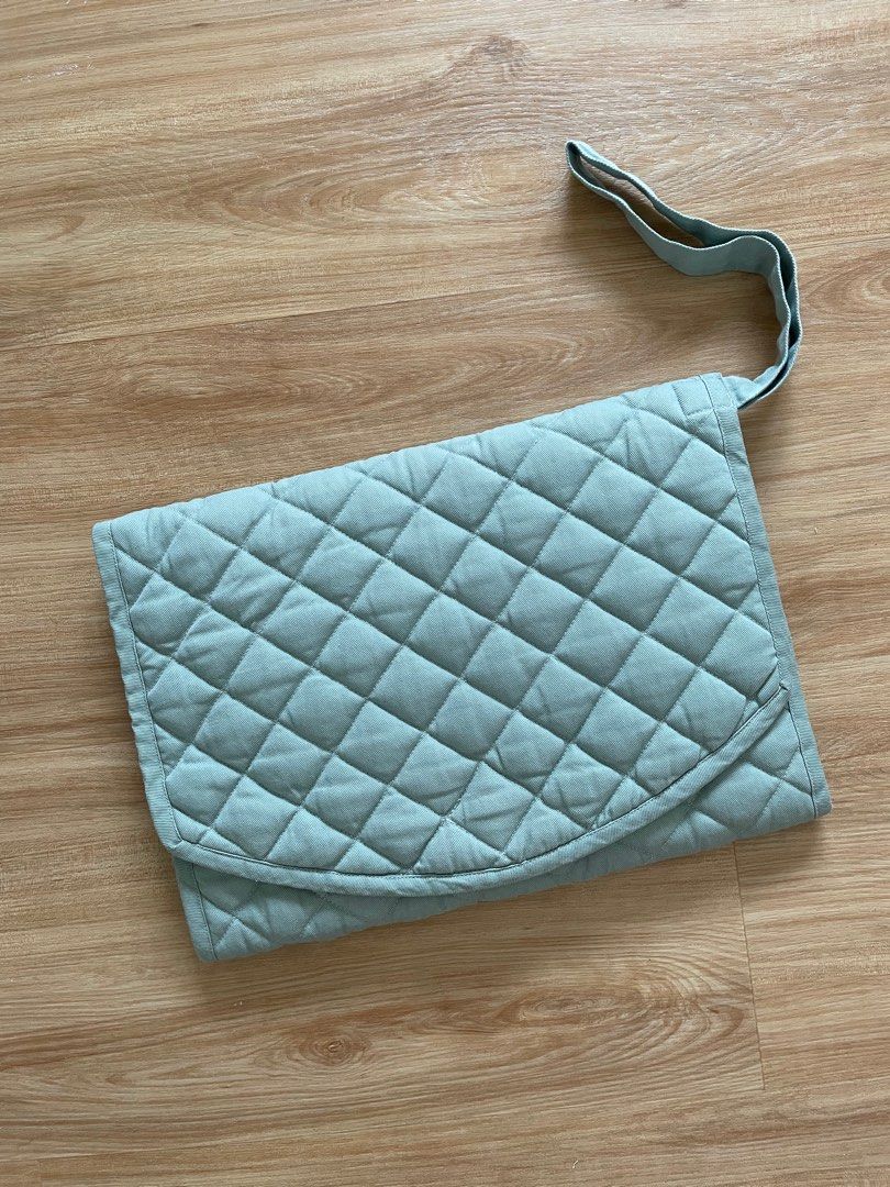 Mushie baby changing pad diaper mat Roman Green, Babies & Kids, Bathing