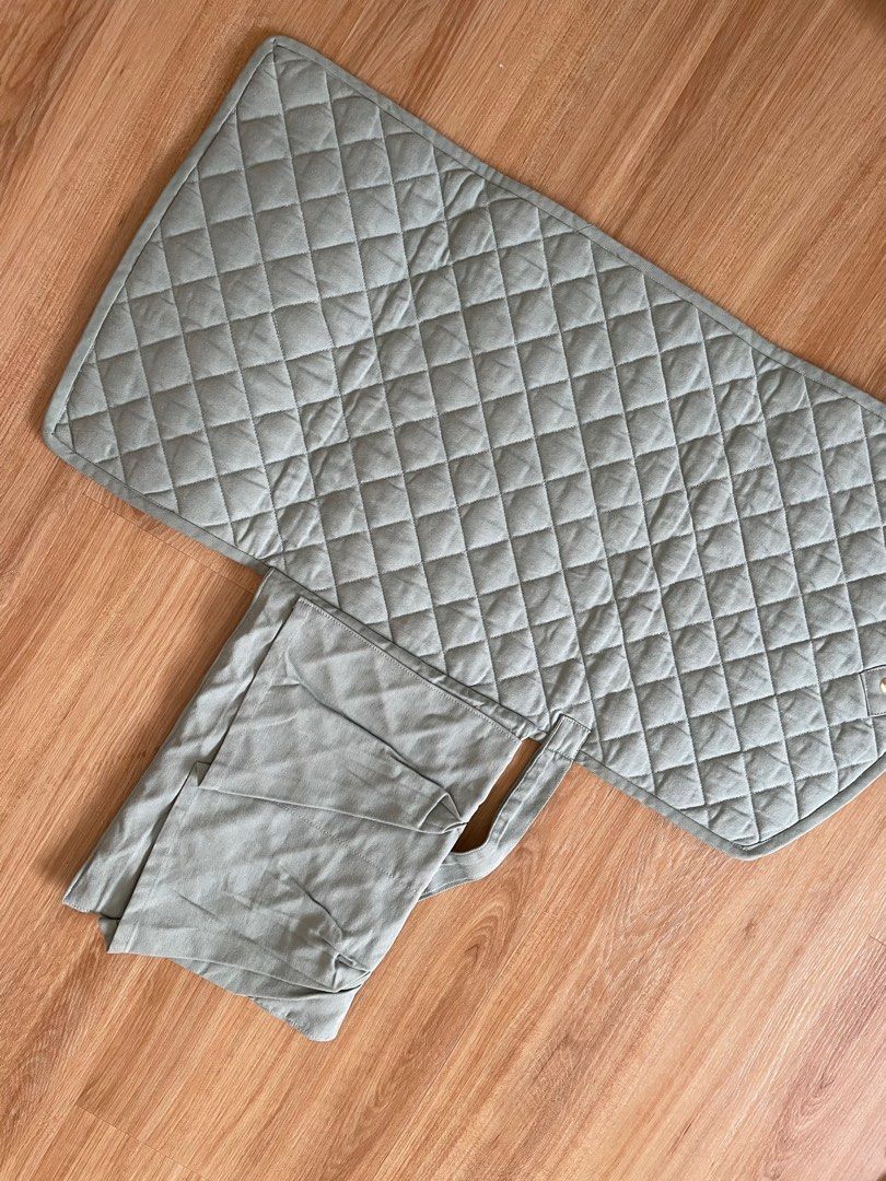 Mushie baby changing pad diaper mat Roman Green, Babies & Kids, Bathing