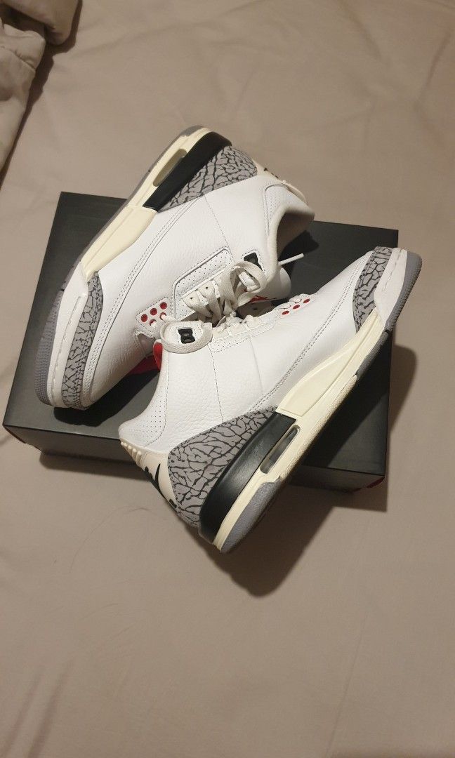 Used Air Jordan 3 Reimagined White Cement GS Size , .5cm, 6.5Y