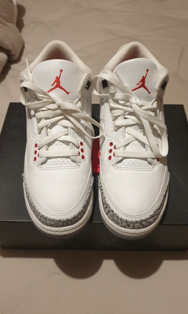 Used Air Jordan 3 Reimagined White Cement GS Size 39, 24.5cm, 6.5Y