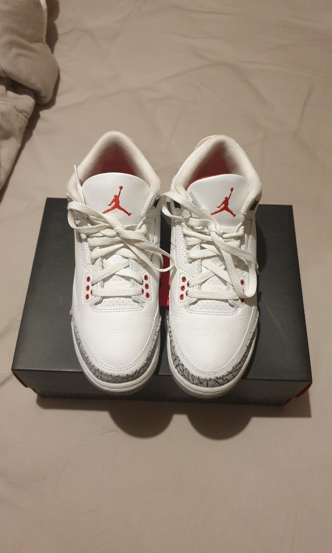 Used Air Jordan 3 Reimagined White Cement GS Size 39, 24.5cm, 6.5Y