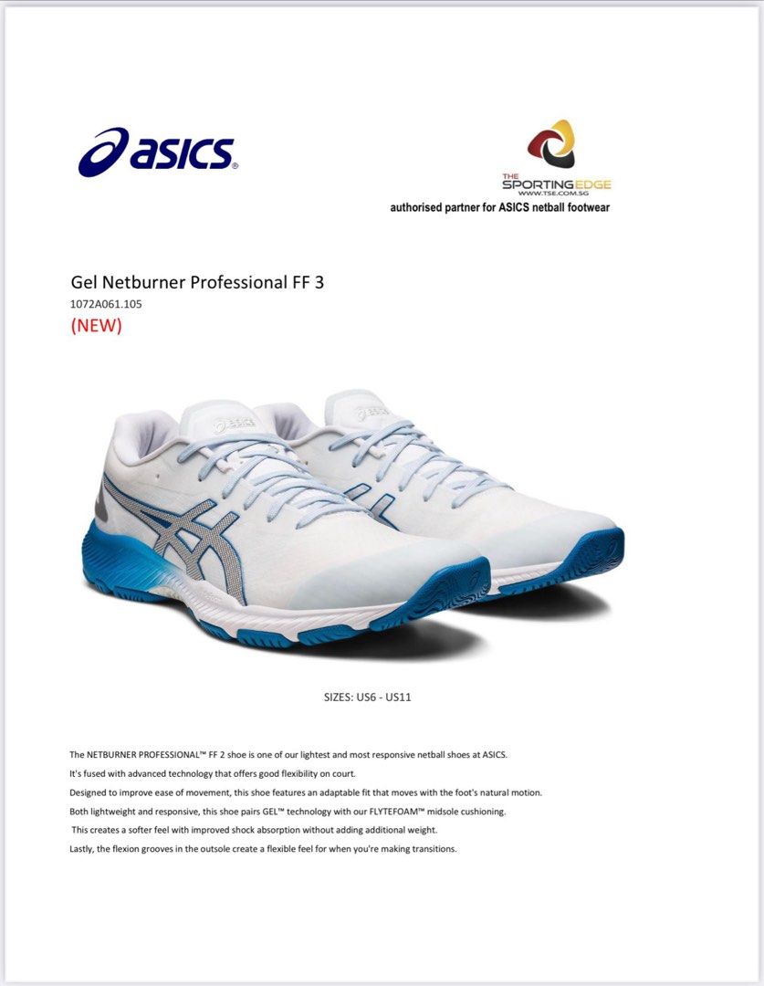 NETBALL SHOES Pro FF 3 US8.5