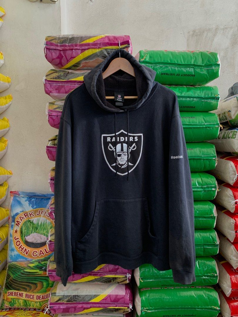 RAIDERS x REEBOK hoodie jacket (NFL), Men's Fashion, Tops & Sets, Hoodies  on Carousell