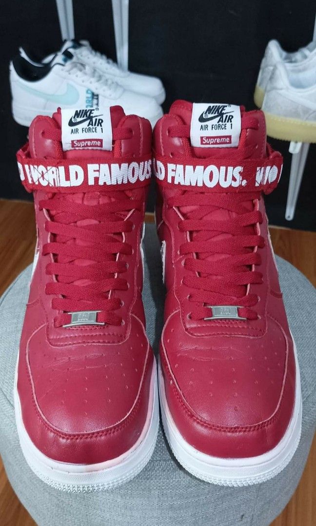 nike air force 1 high supreme world famous white