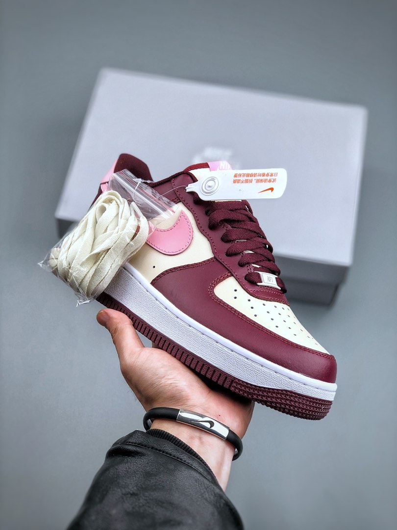 Nike Air Force 1 Valentine s Day Maroon Women s Fashion Footwear