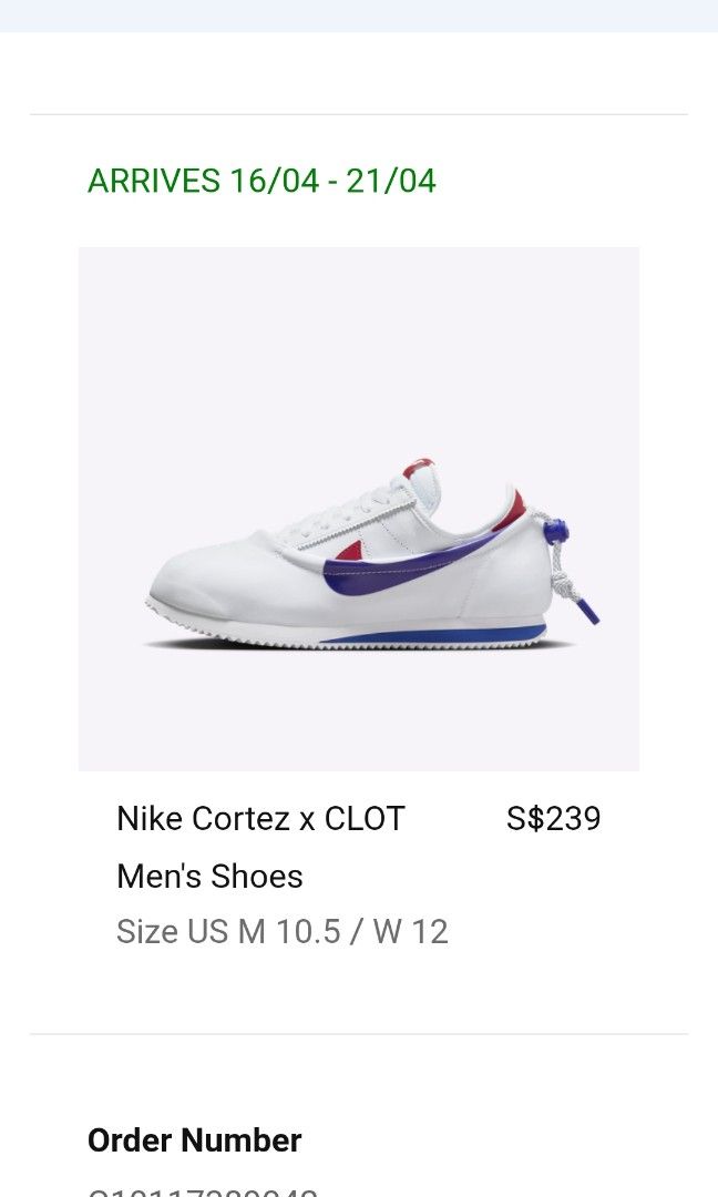 Cortez outlet size chart