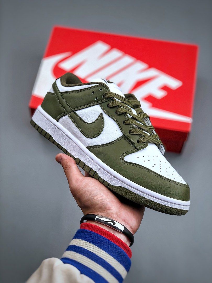 Nike Dunk Low Olive Green Women s Fashion Footwear Sneakers on