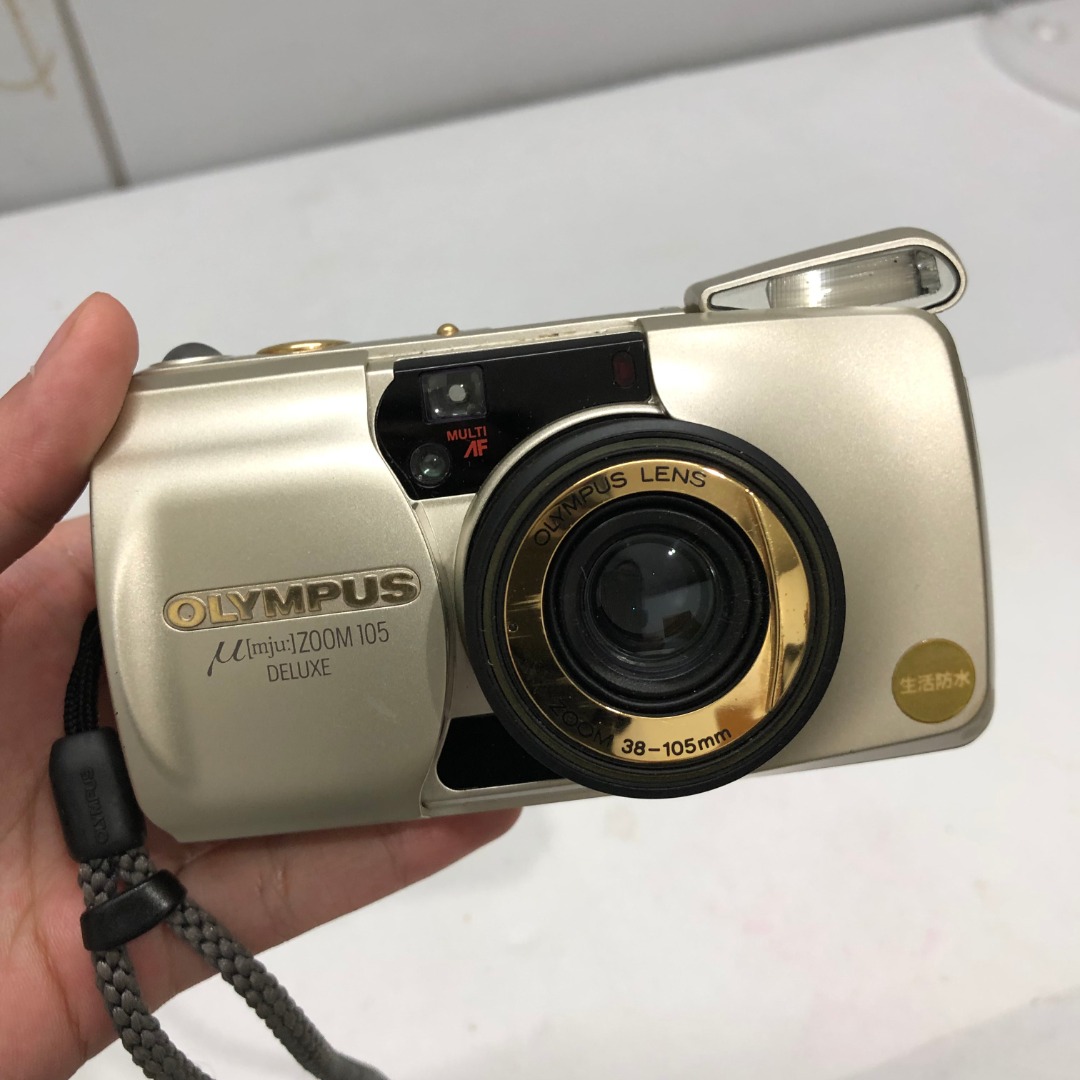 Olympus Mju Zoom 105 Deluxe Vintage Film Camera, Photography, Cameras