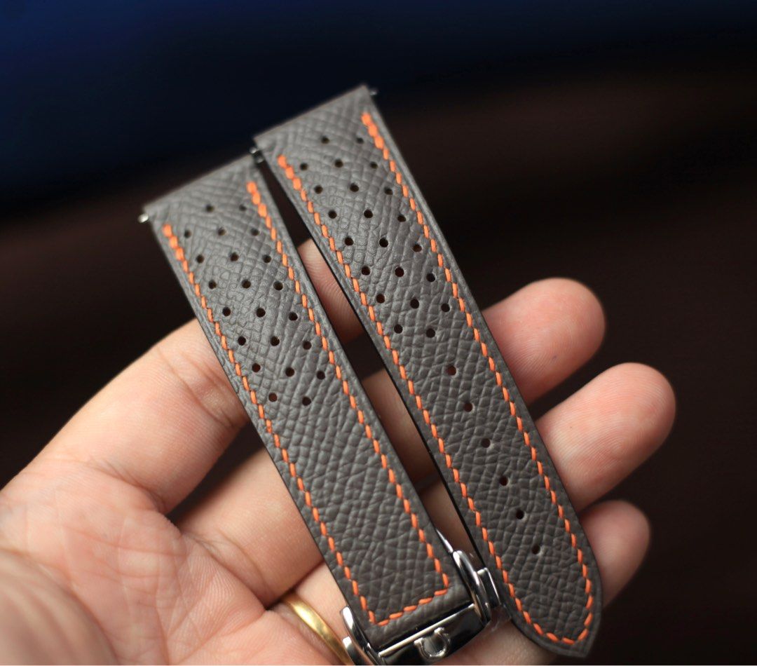 Dark Brown Leather Strap (19mm Width) for LV DE Speedy, Noe, etc