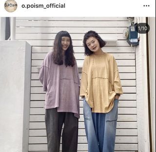 O.poism 歐波水洗反車線上衣（紫）
