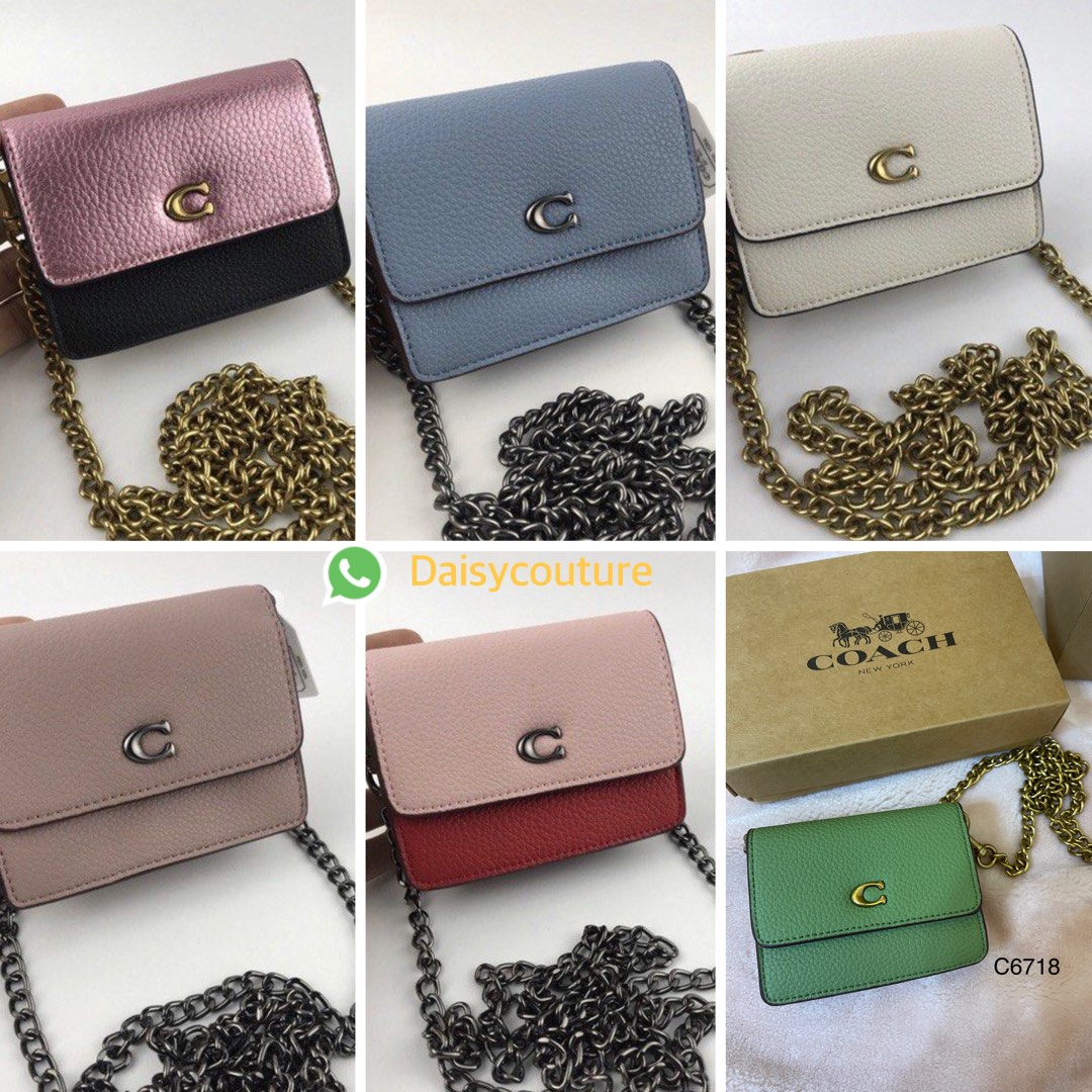 Original coach C6718 chain wallet Women s Fashion Bags Wallets Wallets Card holders on Carousell