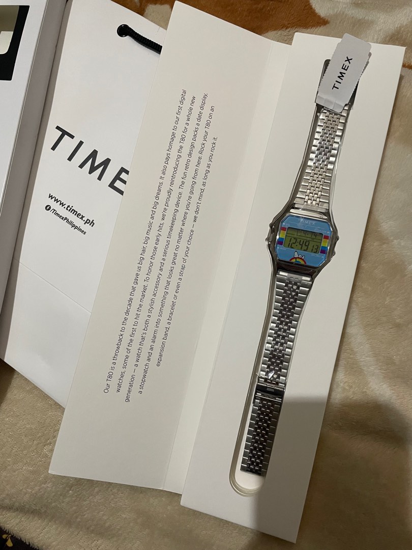 Original Timex T80 X Peanuts Snoopy Dream In Color Digital 34mm