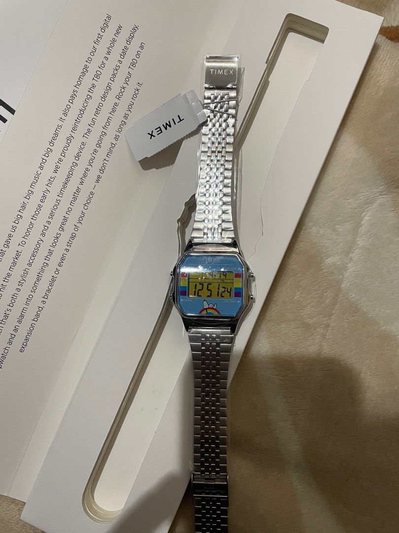 Original Timex T80 X Peanuts Snoopy Dream In Color Digital 34mm