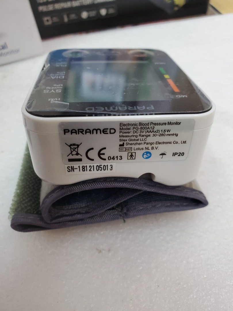 Paramed Automatic Wrist Blood Pressure Monitor PG-800A12