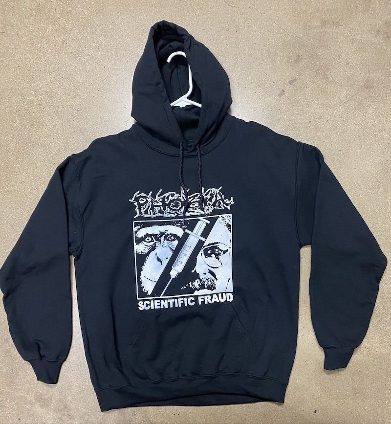 PHOBIA Scientific Fraud Pull Over Hooded Sweat shirt Hoodie Insect Warfare Wormrot Napalm Death Regurgitate Nasum Amebix Dystopia Excruciating Terror Terrorizer Birdflesh General Surgery Heresy Siege ...