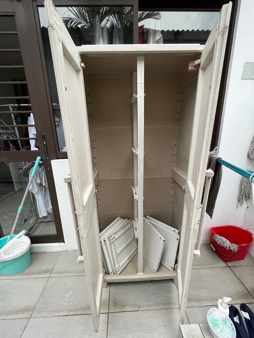 Plastic outdoor cupboard, Furniture & Home Living, Furniture, Shelves