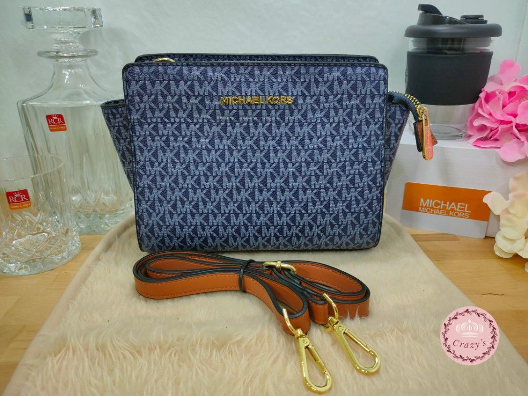 Premium Michael Kors crossbody bag (Blue), Women's Fashion, Bags