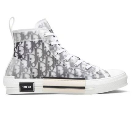 PREOWNED DIOR B23 OBLIQUE CANVAS HIGH WHITE SHOE Men s Fashion