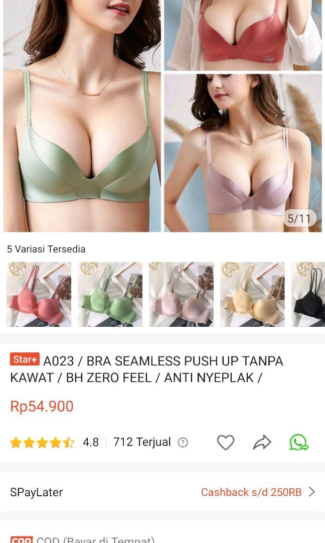 Bra Busa Tebal Tampa Kawat/Bra Push-Up Busa Tebal/Bra Busa Tebal