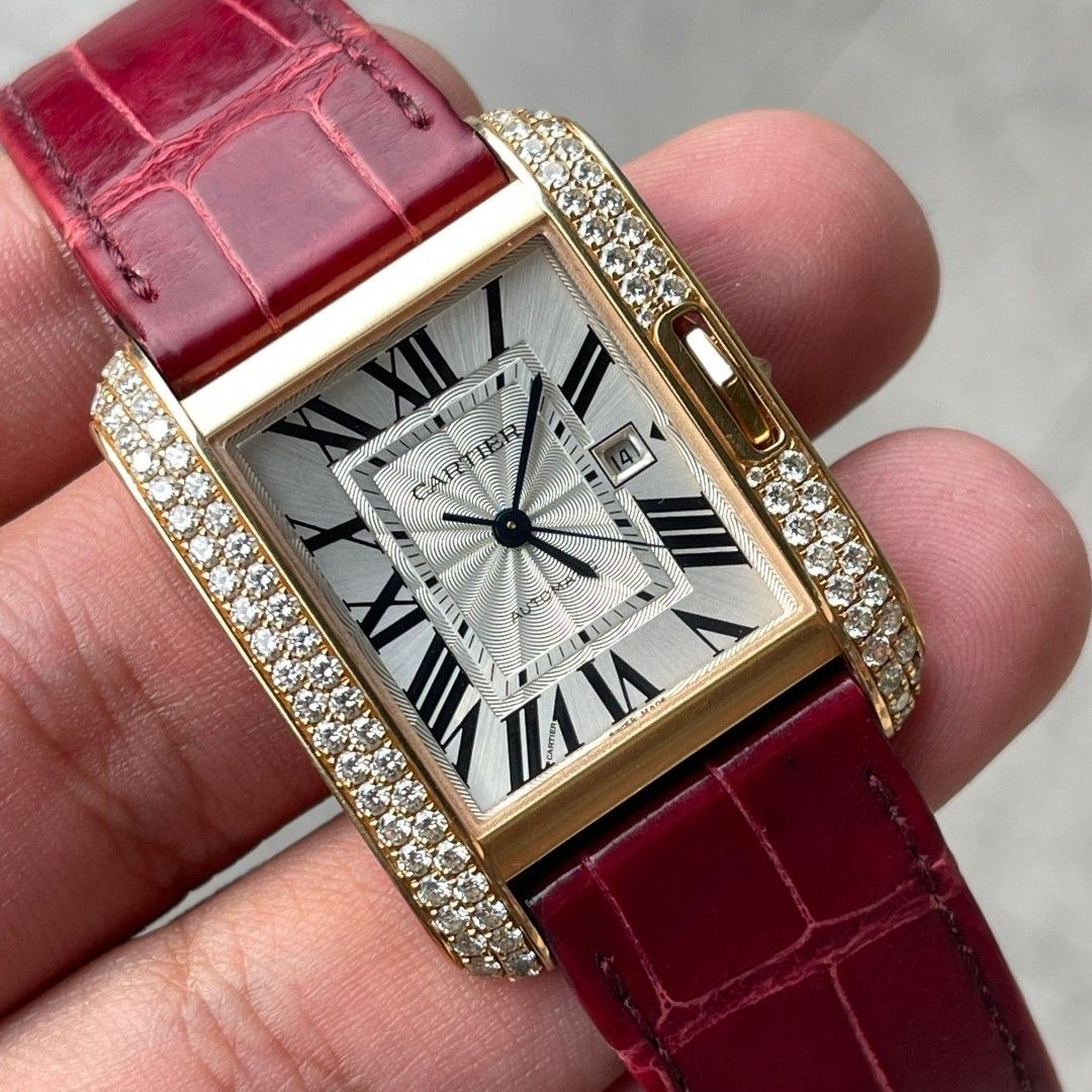 Cartier tank anglaise with diamonds online