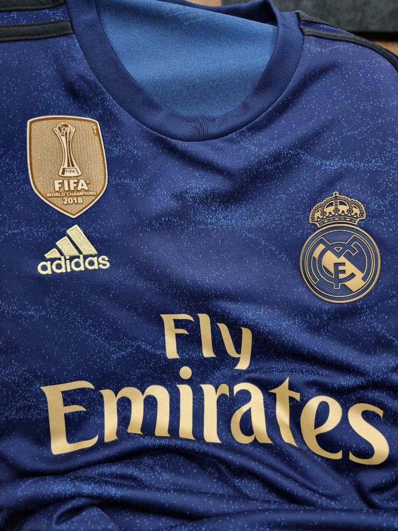 Real Madrid 2019 20 Adidas Away Kit Jersey CWC club world cup champion patch