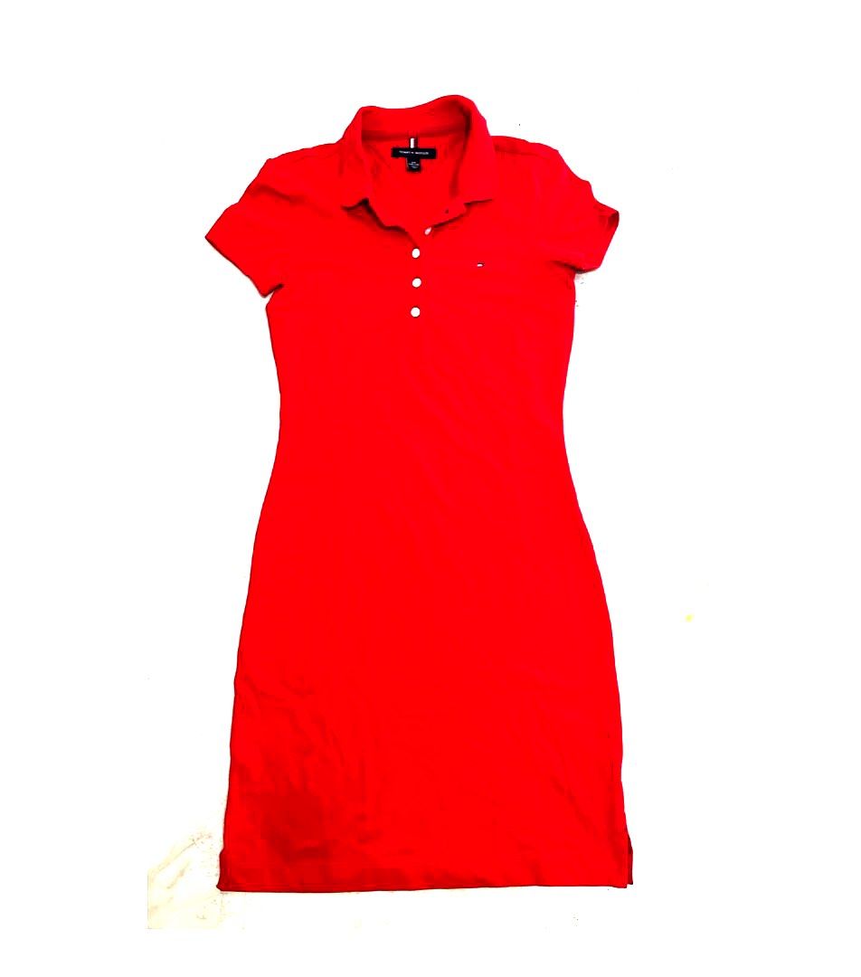 Red Tommy Hilfiger tee Dress size XXS ptp 74cm x 68cm x 82cm