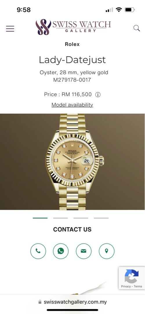 Rolex Lady-Datejust Oyster, 28 mm, yellow gold, M279178-0017