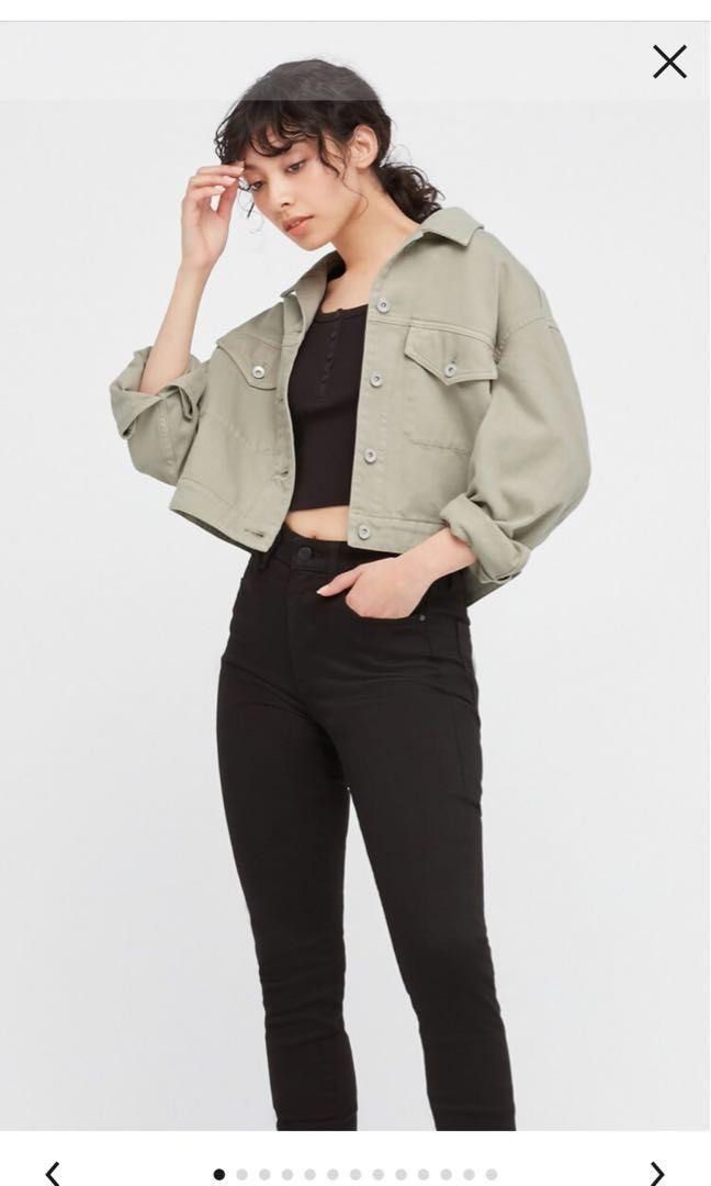 Sage green denim jacket