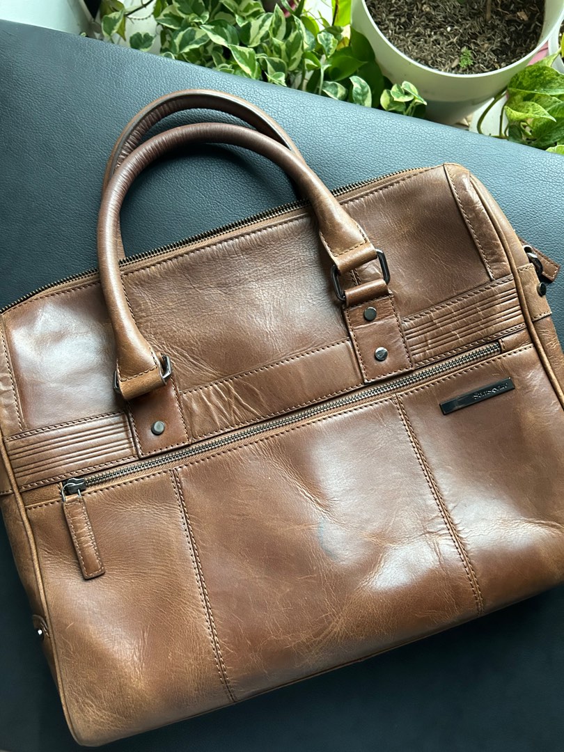 Samsonite Leather Bag, Women's Fashion, Bags & Wallets, Shoulder Bags