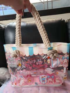 Sanrio Characters Beach Bag with Rope Strap