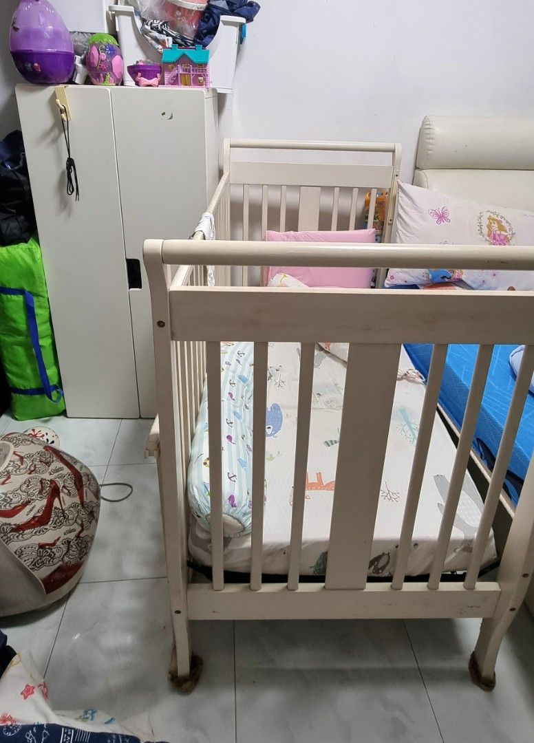 [SET] Baby cot + IKEA wardrobe, Babies & Kids, Baby Nursery & Kids