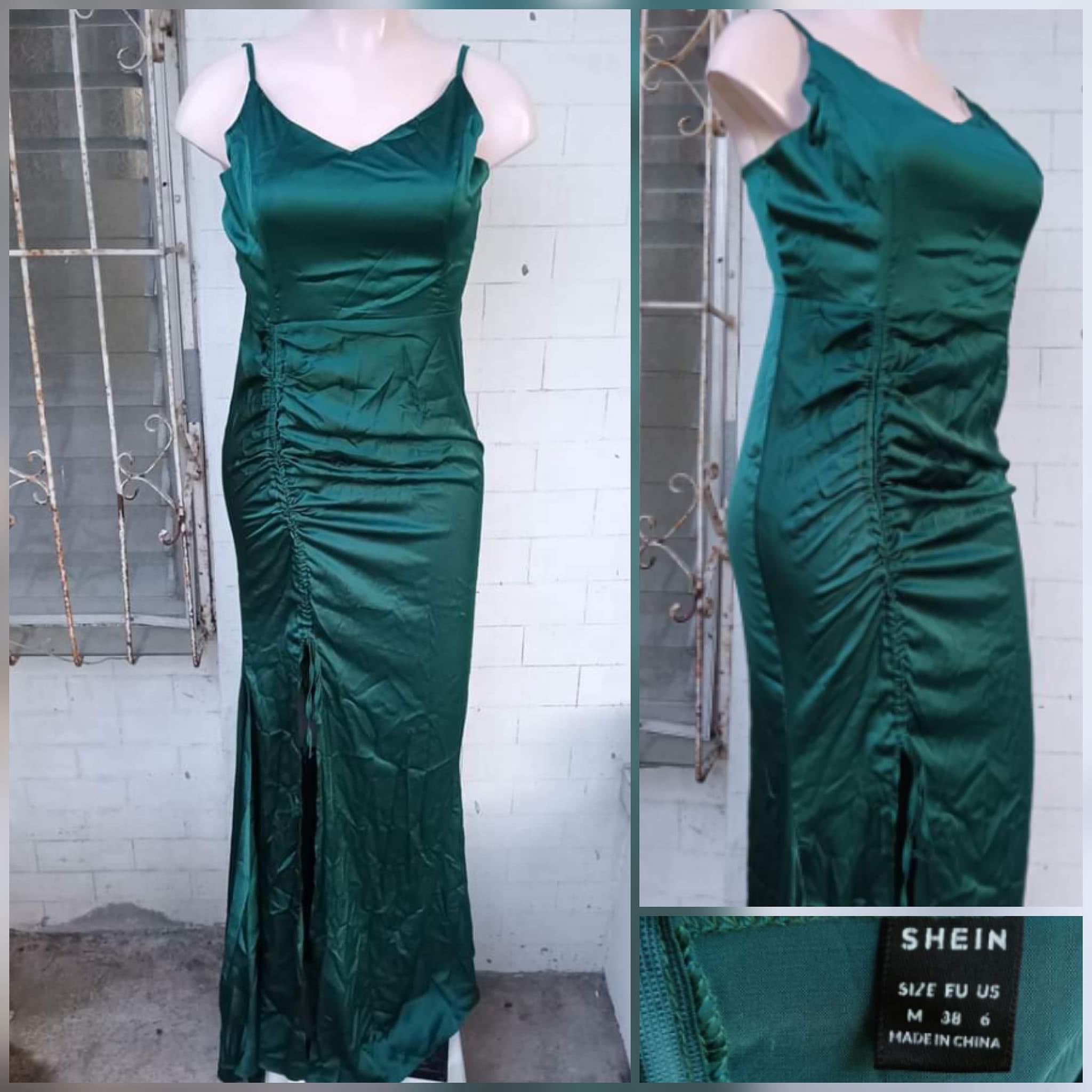 Shein Emerald Green Gown/Dress on Carousell