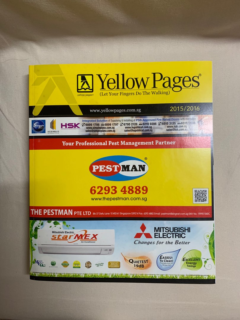 Singapore Yellow Pages telephone directory 2015/2016, Hobbies & Toys