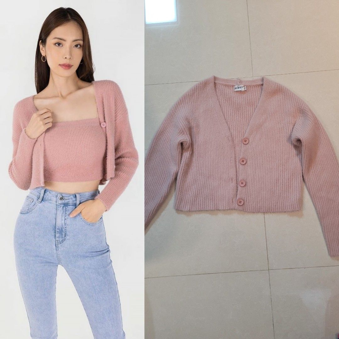 Size S Lovet Oasis Cardigan colour candy pink