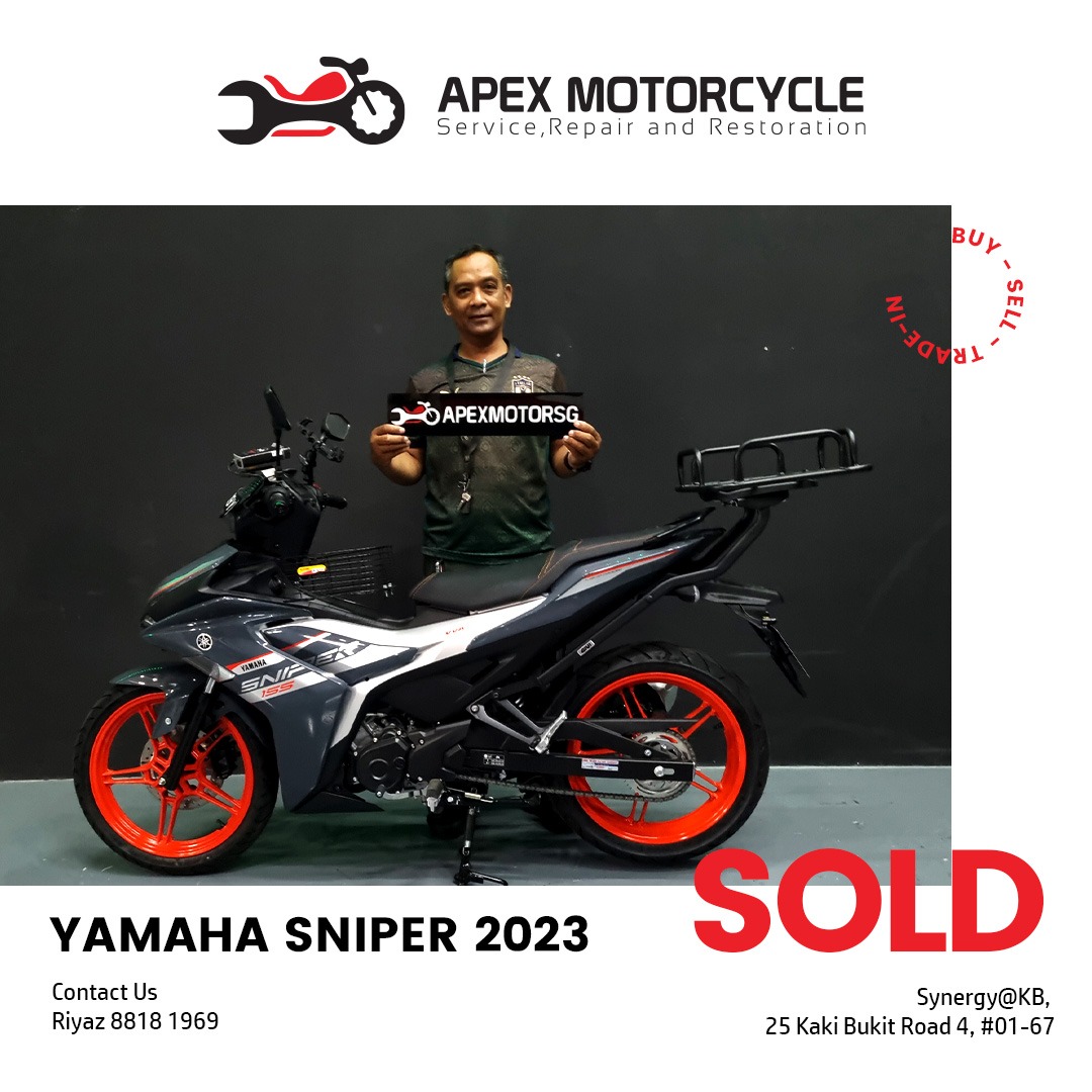 SOLD! Yamaha Sniper 155, Motorcycles, Motorcycle Accessories on Carousell