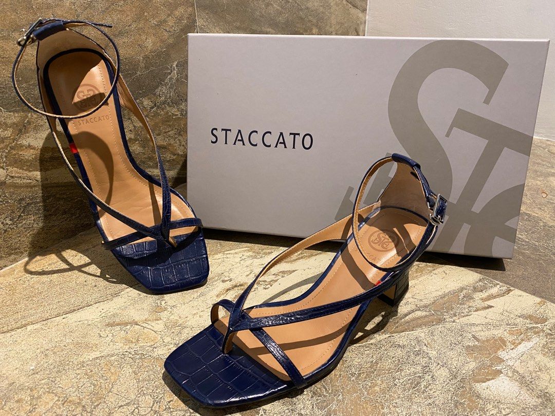 Staccato sandals (Category: Flats & Sandals) located in Pasig City. Submitted by cess_06 (Listing ID 1226564099, Image 1). Description: Good as brand new. Used only once. Flawless and super pretty when worn. Very comfortable to wear. Even the sole is very clean as can be seen in the picture. Complete with box and styro support. Size 5 by tag but can fit 6 or even 6.5. Original price is ~4500 RFS: decluttering.