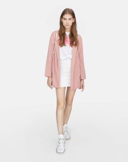 stradivarius blazer baby pink