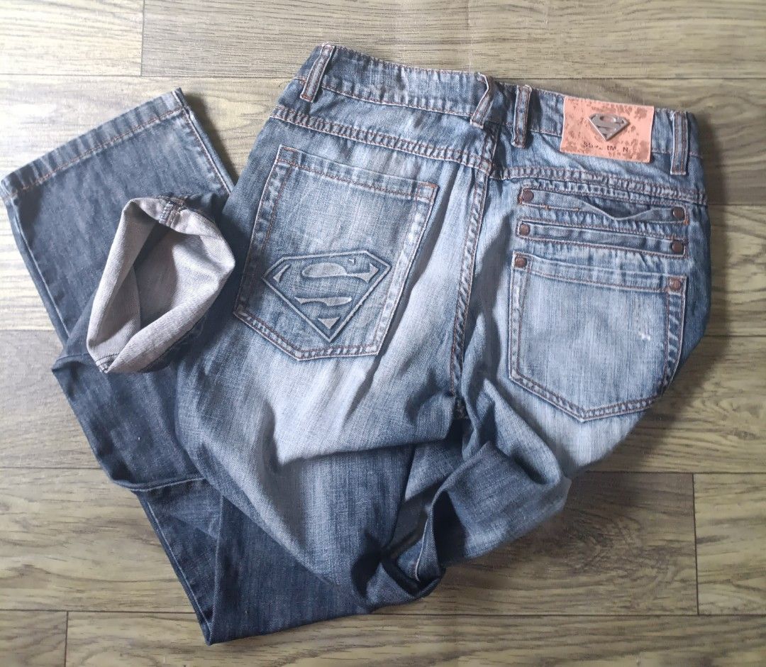 Superman Denim Jeans 2007 (Category: Jeans) located in Catbalogan. Submitted by bringback1994 (Listing ID 1226605922, Image 2). Description: ✅waist-31 ✅length-43 ✅leg opening-8 ✅good condition ➕add 80 shipping fee ❌No major flaws see pic for issues ~~~~~~~~~~~~~ ❗❗color may vary due to lighting ❗❗this is thrift, manage your expectation ❗❗payment first policy ❗❗MOP: Gcash ❗❗MOD: j&t/flash express 📌Catbalogan City, Samar.
