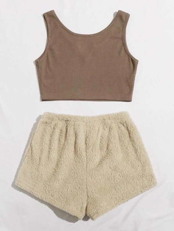 Teddy shorts lounge 2025 set