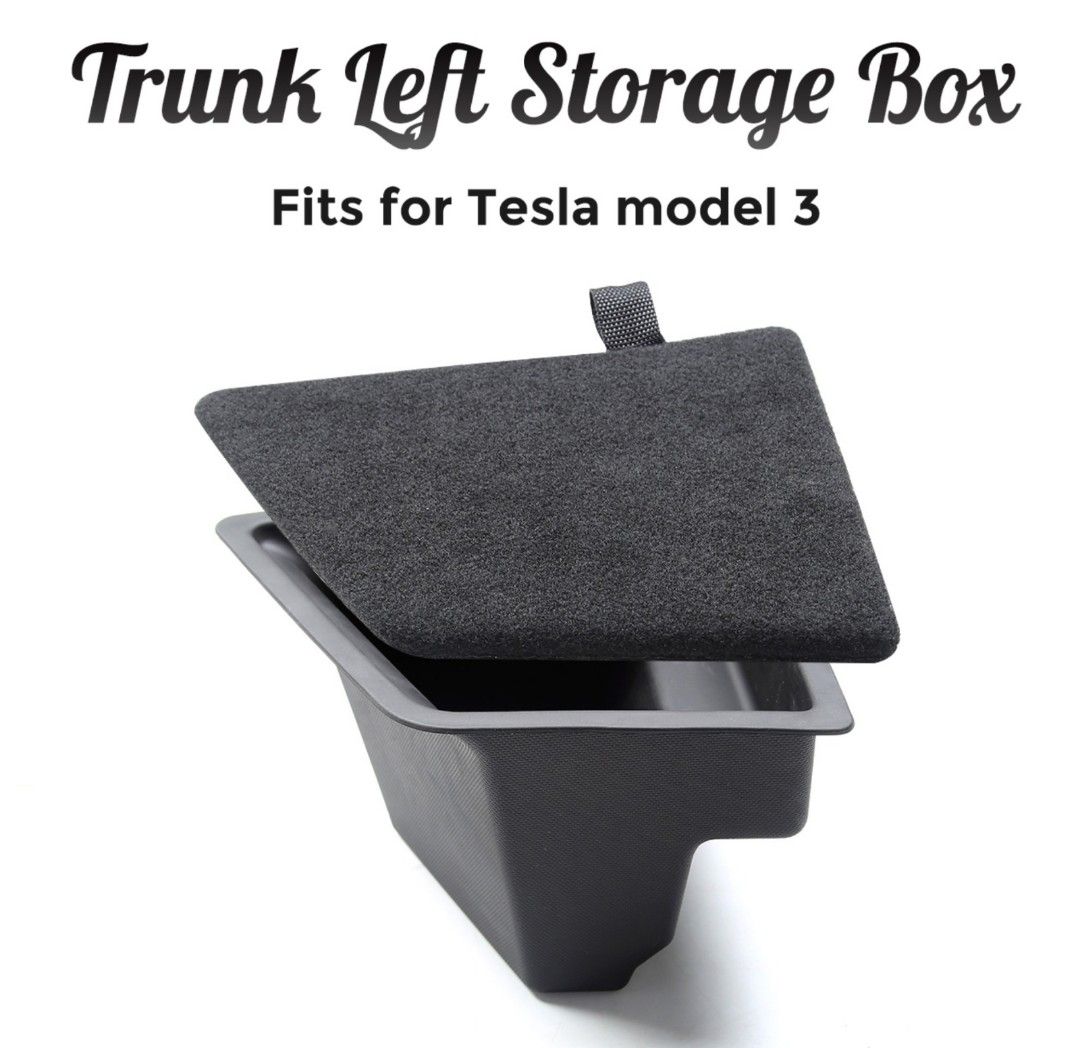 Tesla Model 3 Trunk Left Storage Box, Car Accessories, Accessories on Carousell