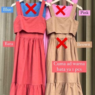 Timeless back ribbon dress bata color only