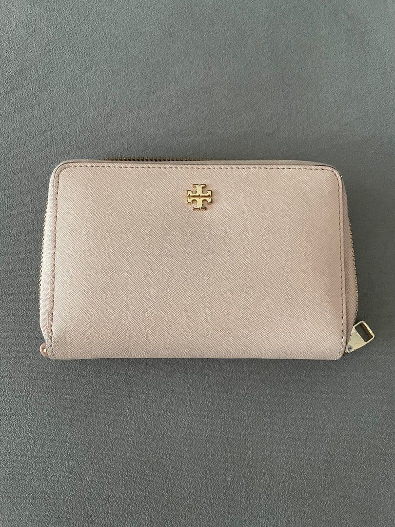 Tory Burch blush pink zip wallet on Carousell