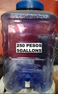 TRANSPARENT 5 Gallon Mineral Water Containers