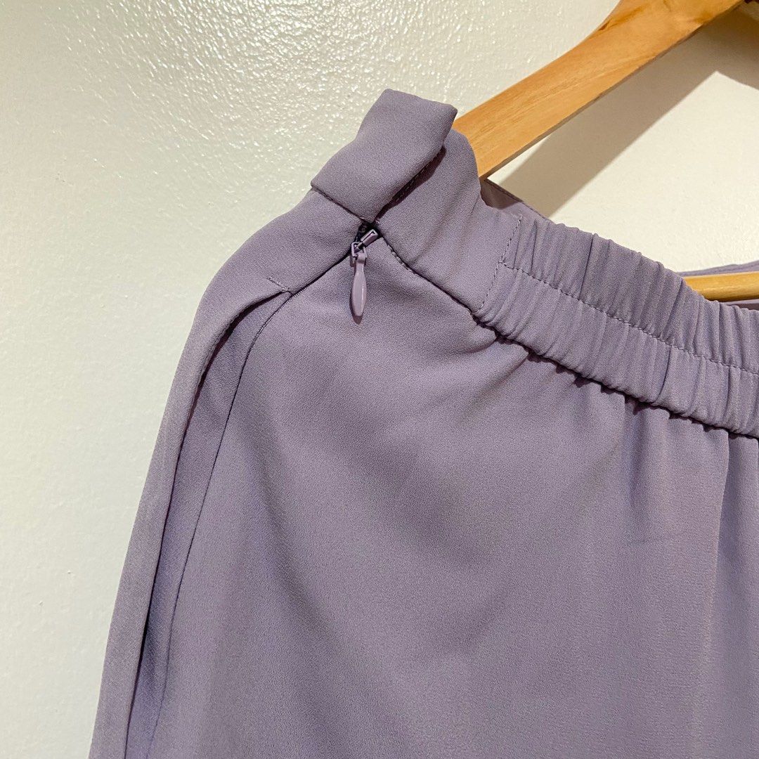 Uniqlo Pastel Violet Squarepants, Women's Fashion, Bottoms, Other