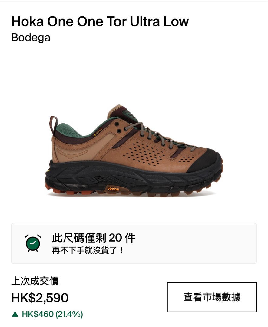 US10.5 Hoka one one x Bodega Ultra Tor Low, 男裝, 鞋, 波鞋- Carousell