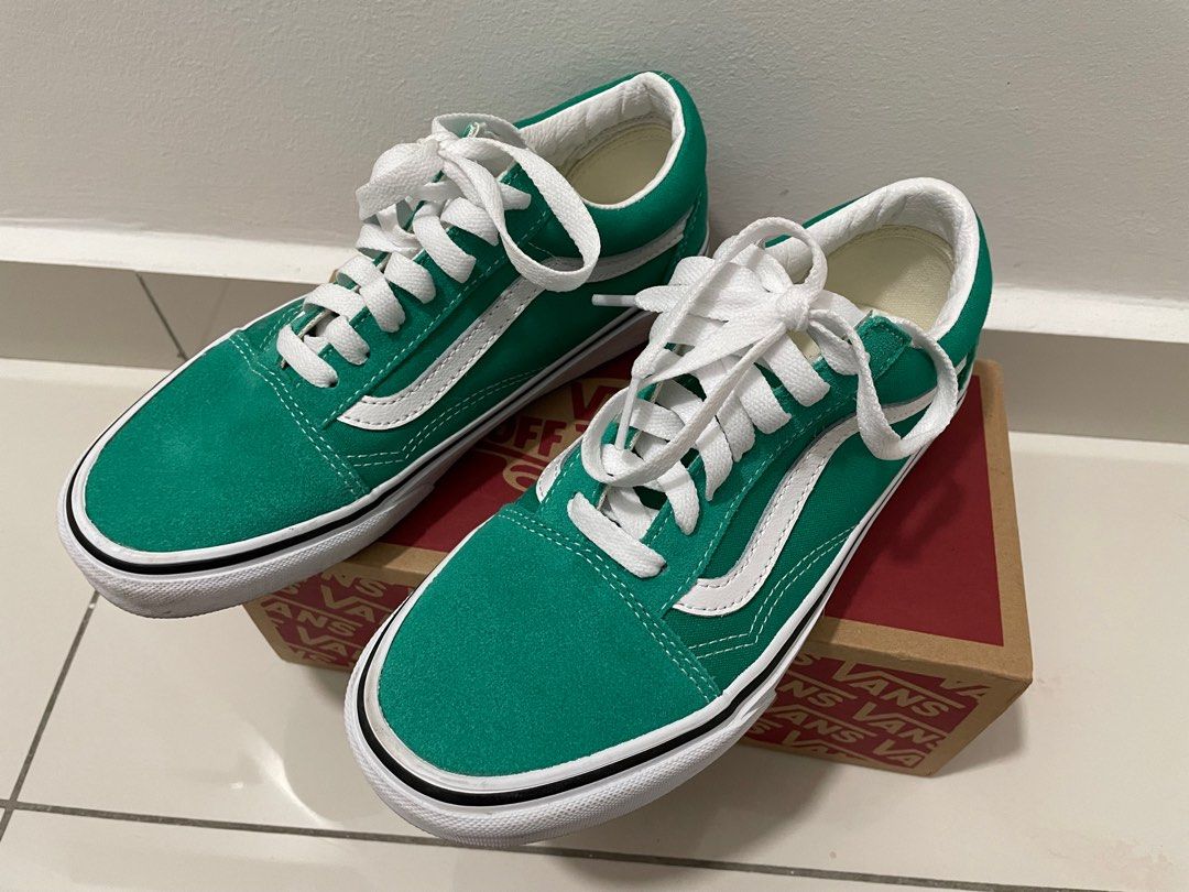 Green vans old skool womens hot sale