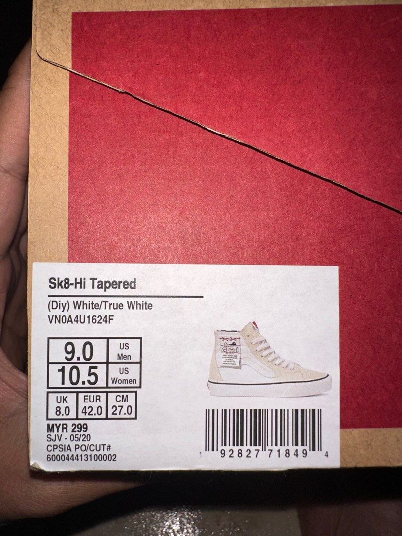 Vans sk8 hi tapered DIY True White