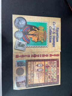 Vintage Egyptian Coins and stamps Collection