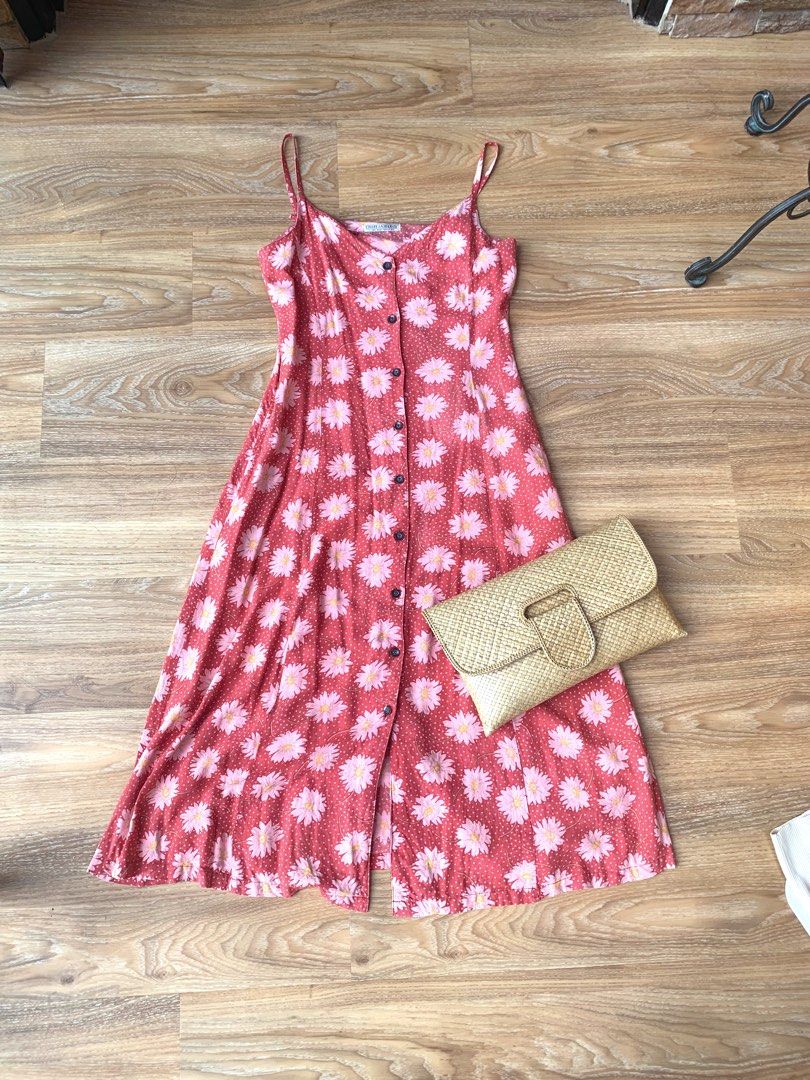 Daisy red top dress